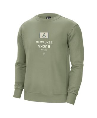 Men's Green Milwaukee Bucks Courtside Statement Edition Heavyweight Pullover Sweatshirt