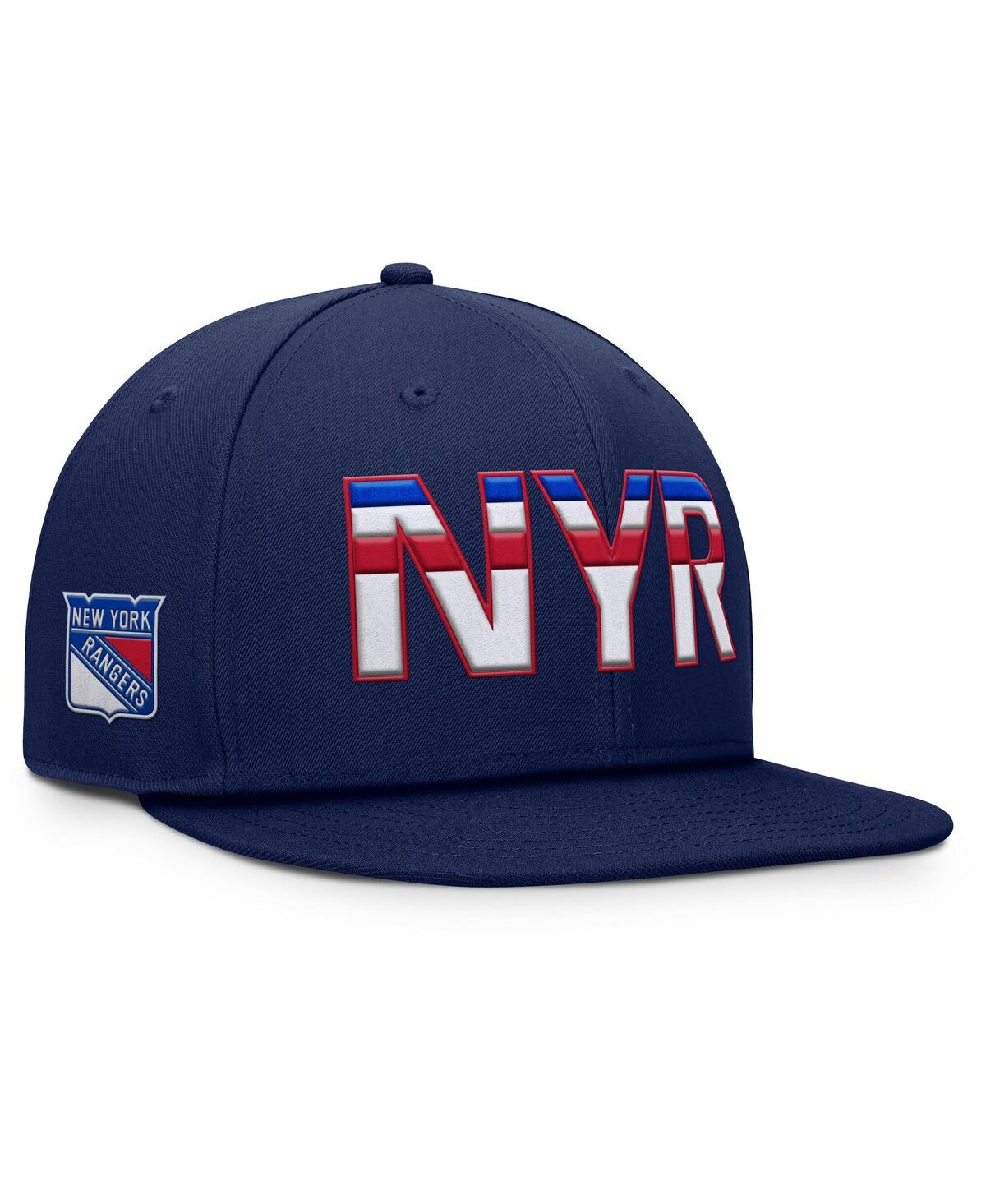 Fanatics Men's Navy New York Rangers Authentic Pro Rink Snapback Hat In Navy