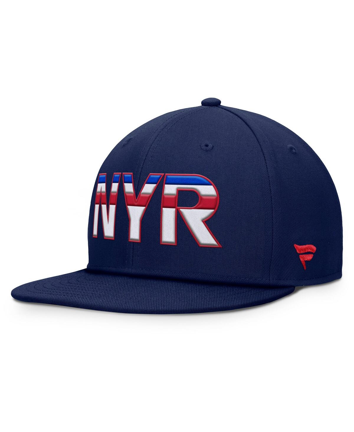 Fanatics Men's Navy New York Rangers Authentic Pro Rink Snapback Hat In Navy
