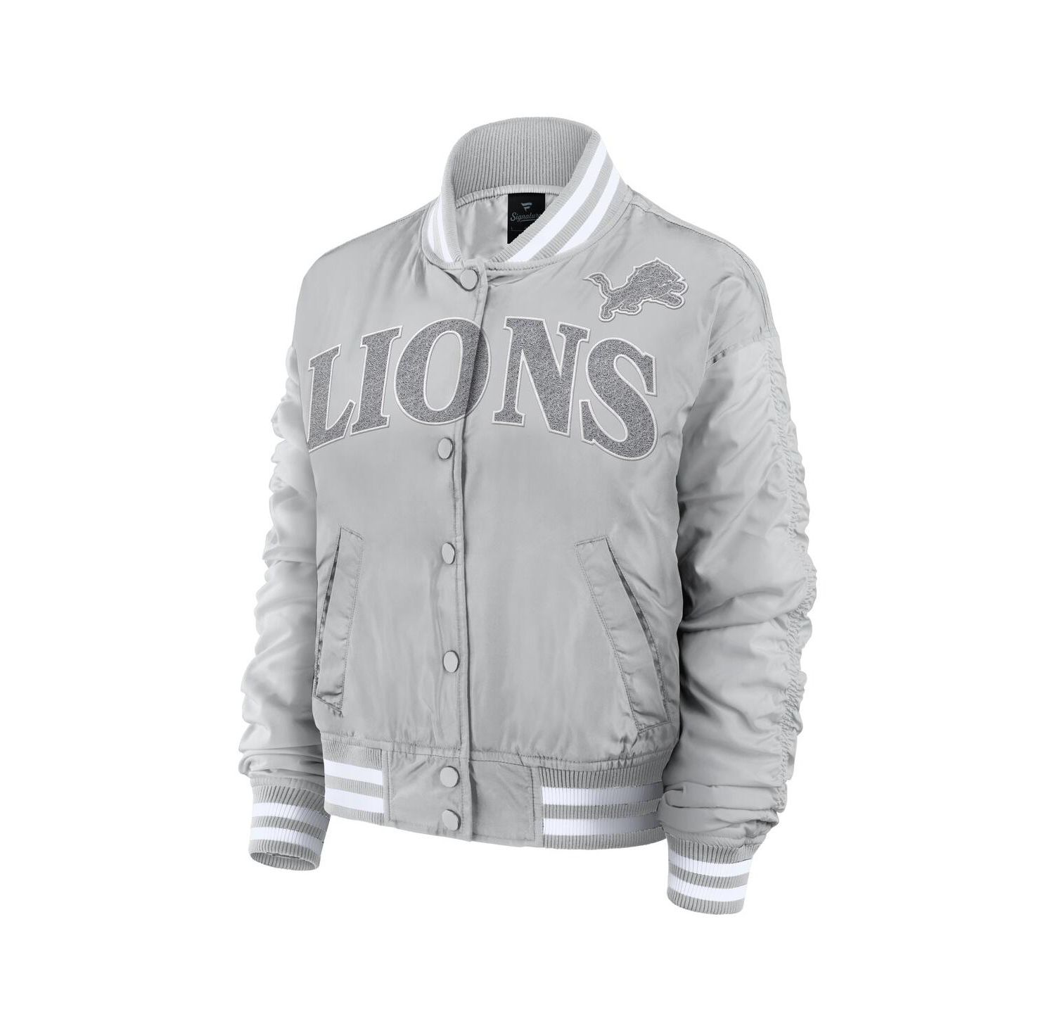 Women's Gray Detroit Lions Elements Wave Full-Snap Jacket
