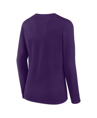 Women's Purple Baltimore Ravens Grip Long Sleeve T-Shirt