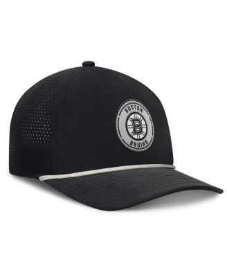 Men's Black Boston Bruins Front Office Performance A-Frame Adjustable Hat
