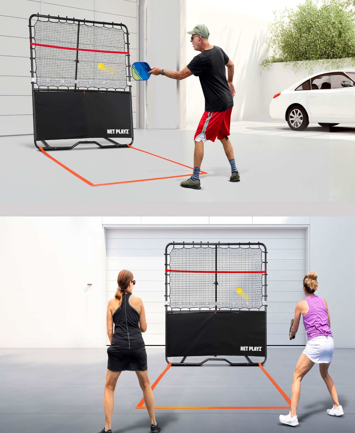 Net Playz 6' Pickleball Rebounder In Black