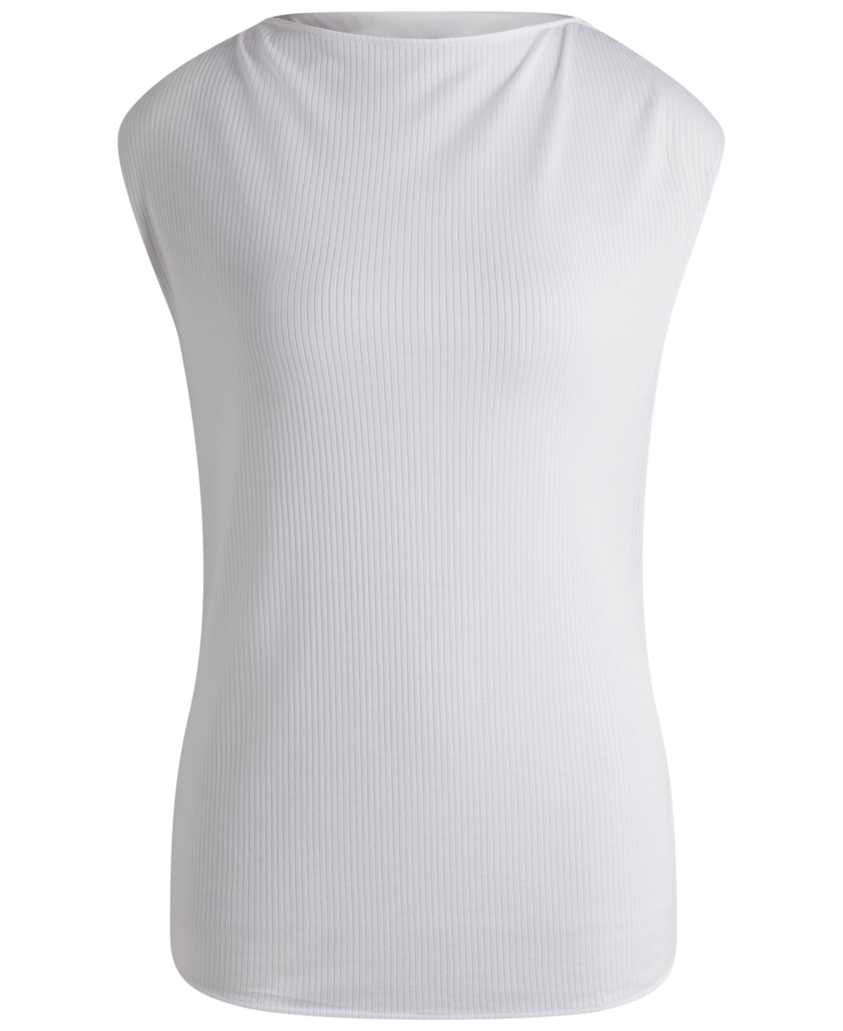 Hugo Boss Boss By  Women's High Neck Sleeveless T-shirt In White