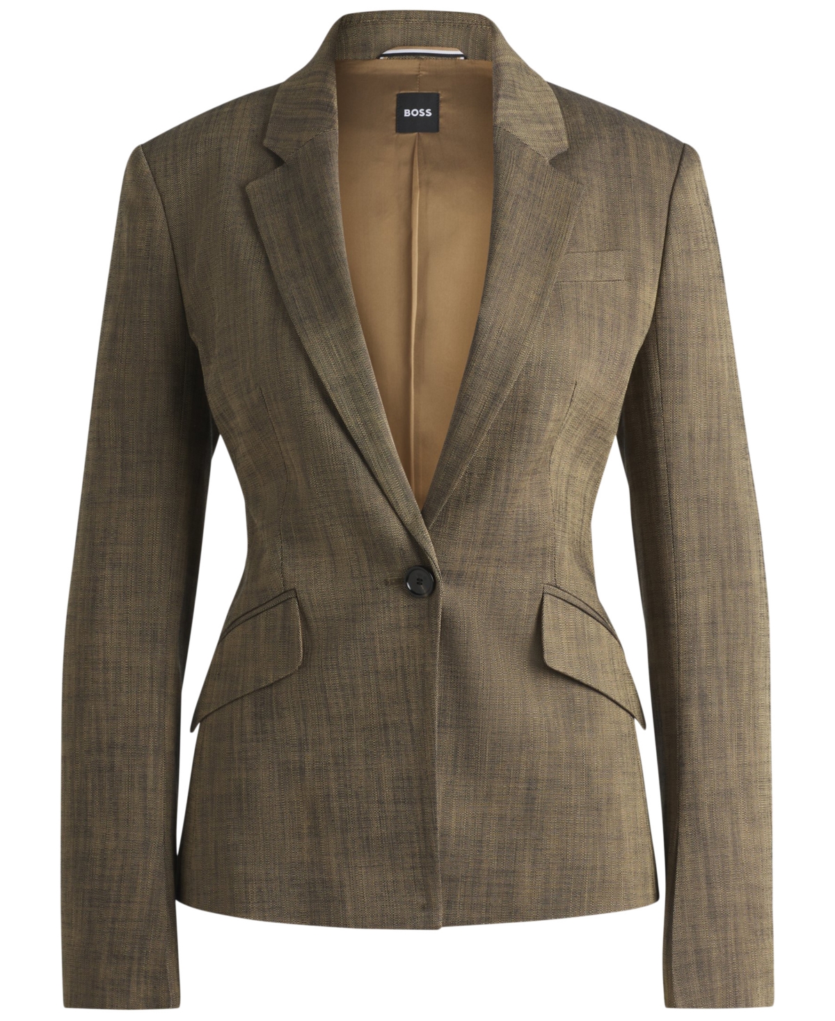 Hugo Boss Boss By  Women's Melange Slim-fit Blazer In Open Misc