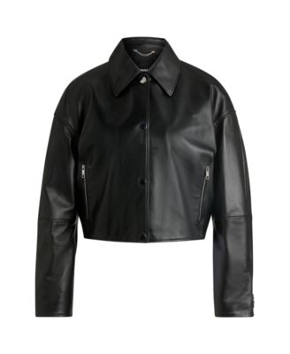 Women's Cropped Leather Jacket