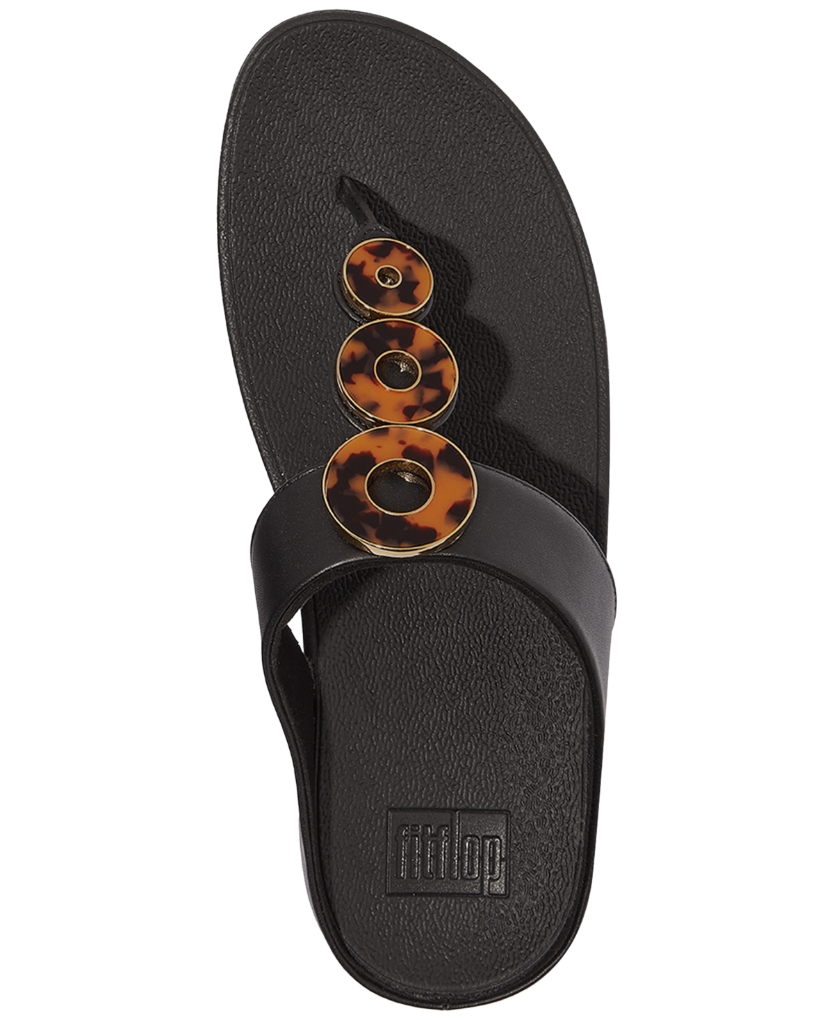 Fitflop Fino Platform Wedge Flip Flop In All Black