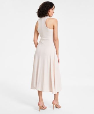 Women's Mock-Neck A-Line Sleeveless Dress, Exclusively at Macy's 