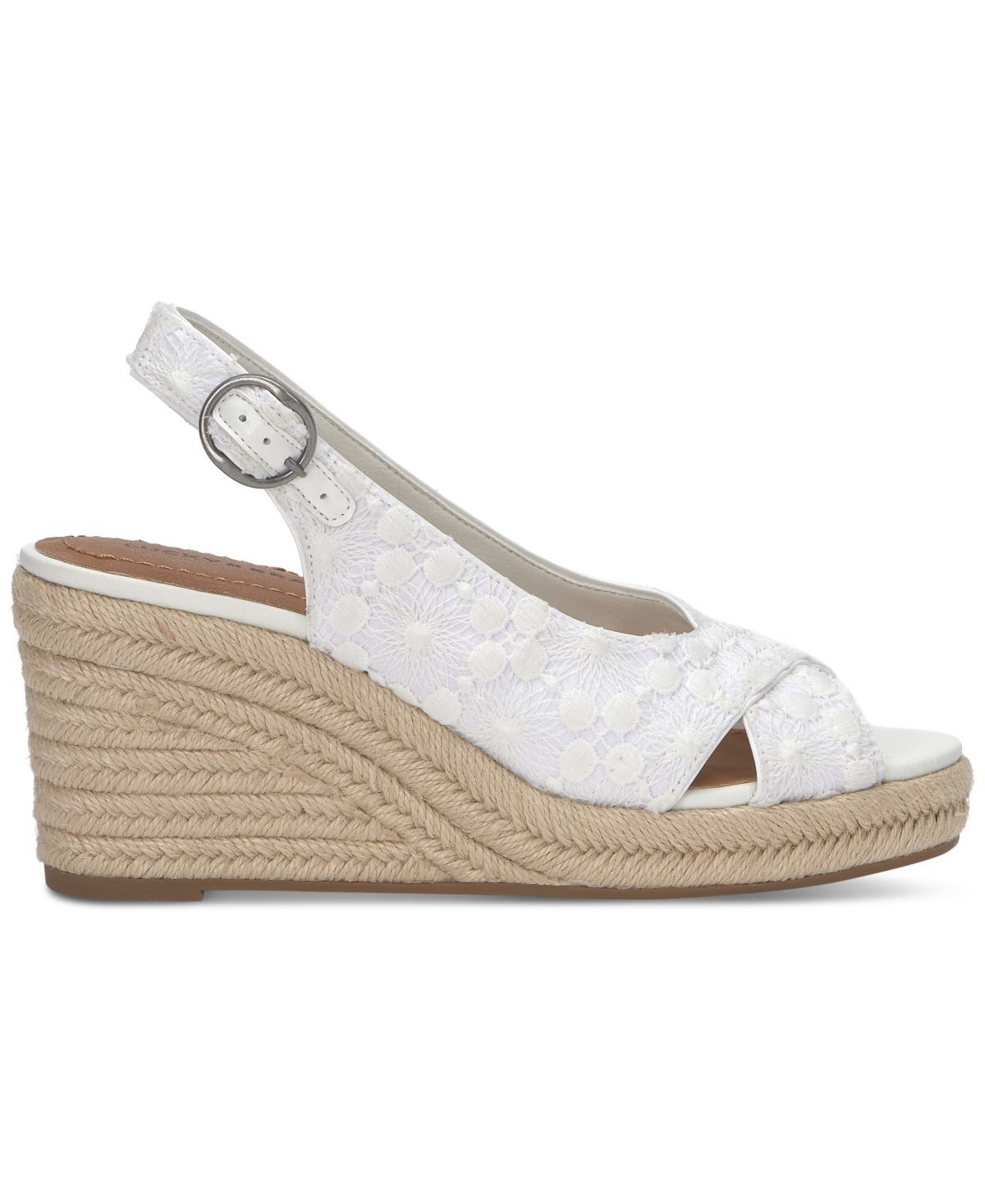 LUCKY BRAND WOMEN'S CYRILA FLORAL SLINGBACK PEEP-TOE ESPADRILLE WEDGE SANDALS 