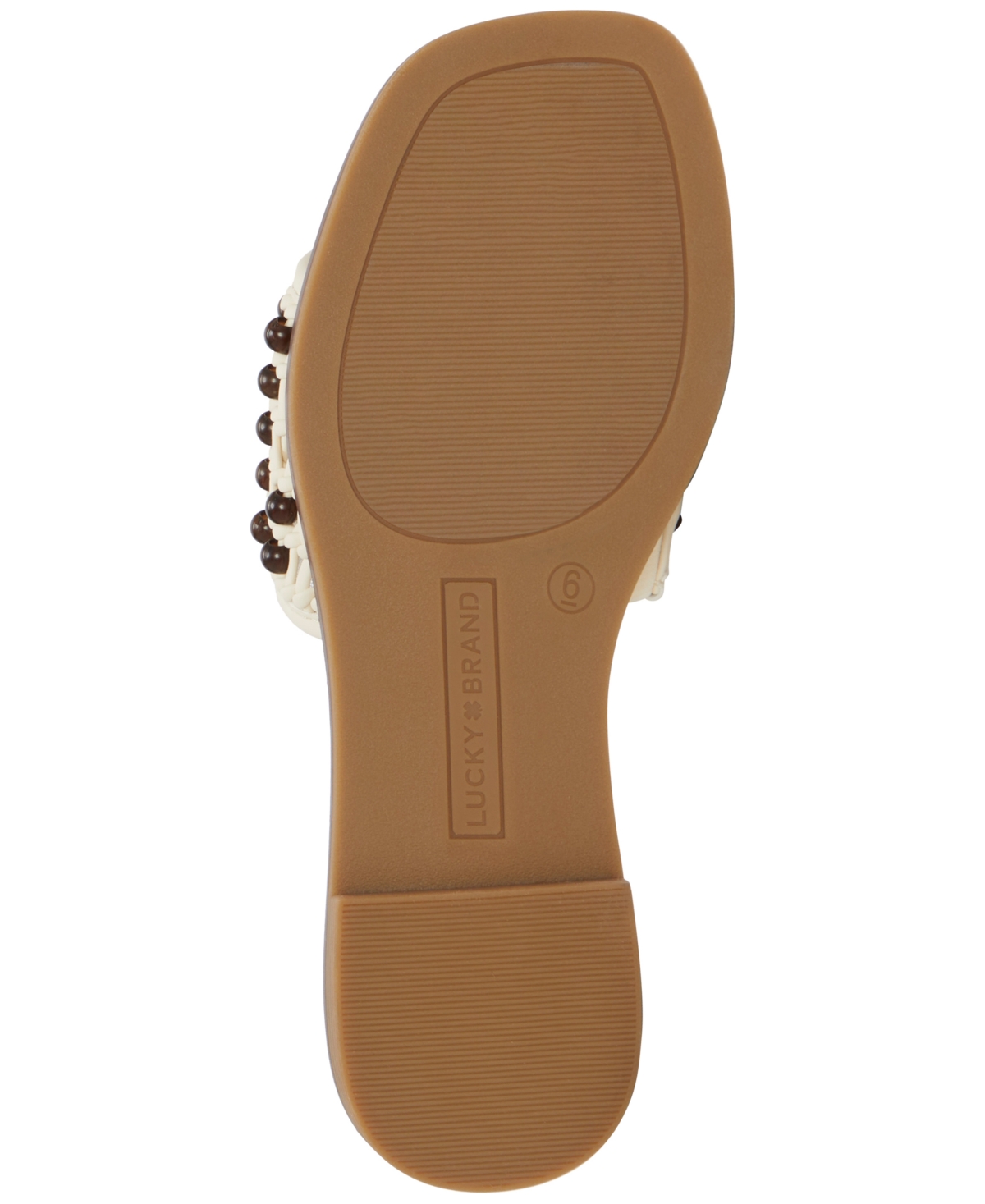 LUCKY BRAND WOMEN'S GIDYA BEADED SLIDE FLAT SANDALS 