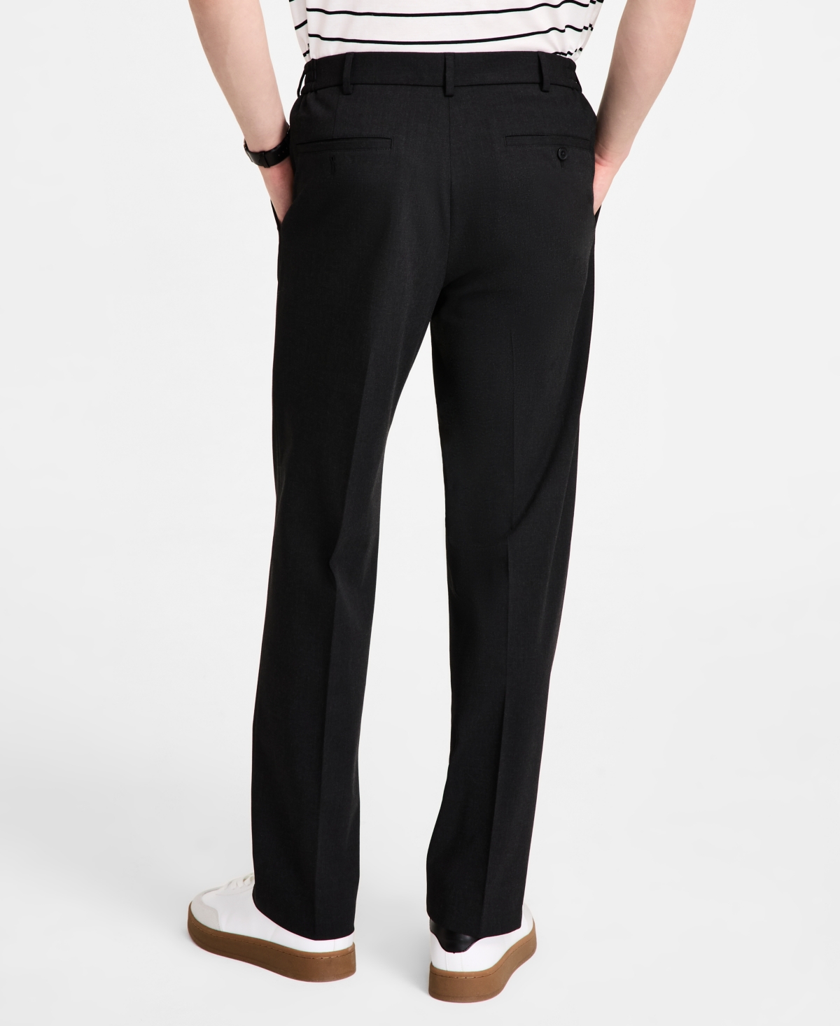 Tommy Hilfiger Men's Modern-fit Dress Pants In Charcoal
