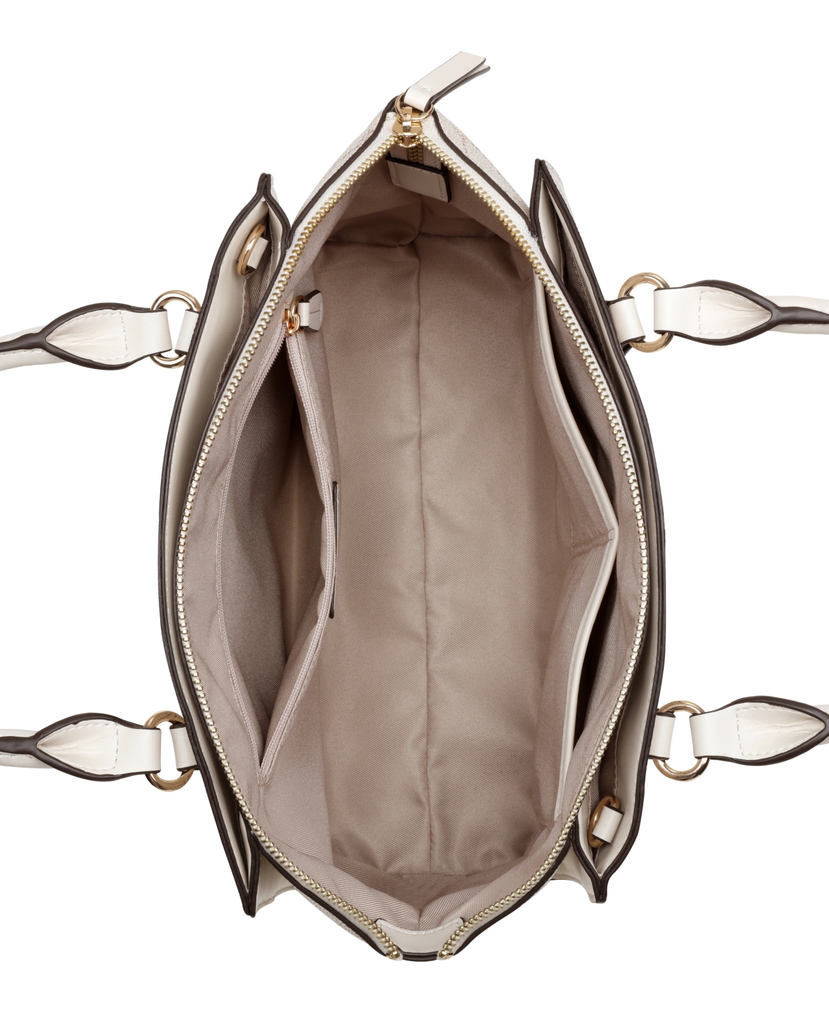Nine West Women's Innes Satchel Bag In Mushroom Logo Milk