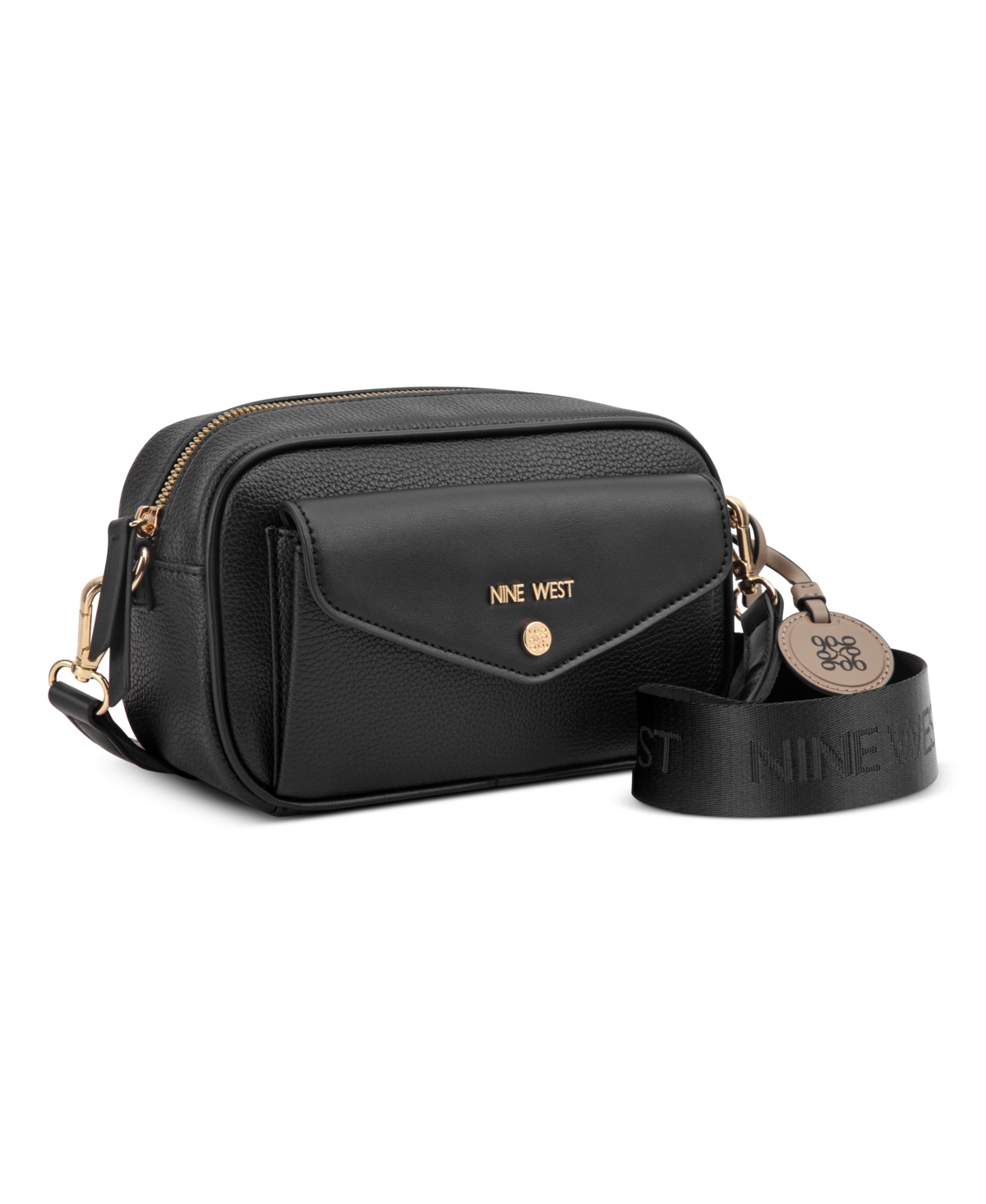 Nine West Caireann Camera Small Crossbody Bag In Black