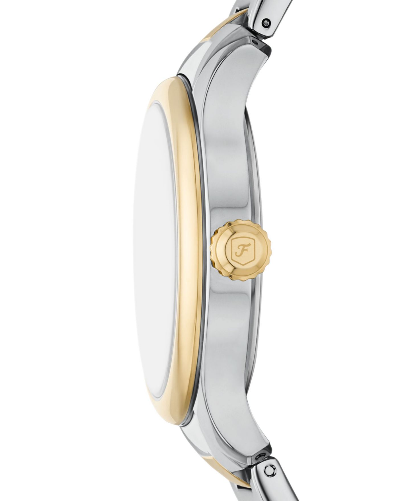 Женские часы Fossil Gilmore Three-Hand Date Two-Tone Stainless-Steel Watch, 38mm, цвет: Золотой — фото 4