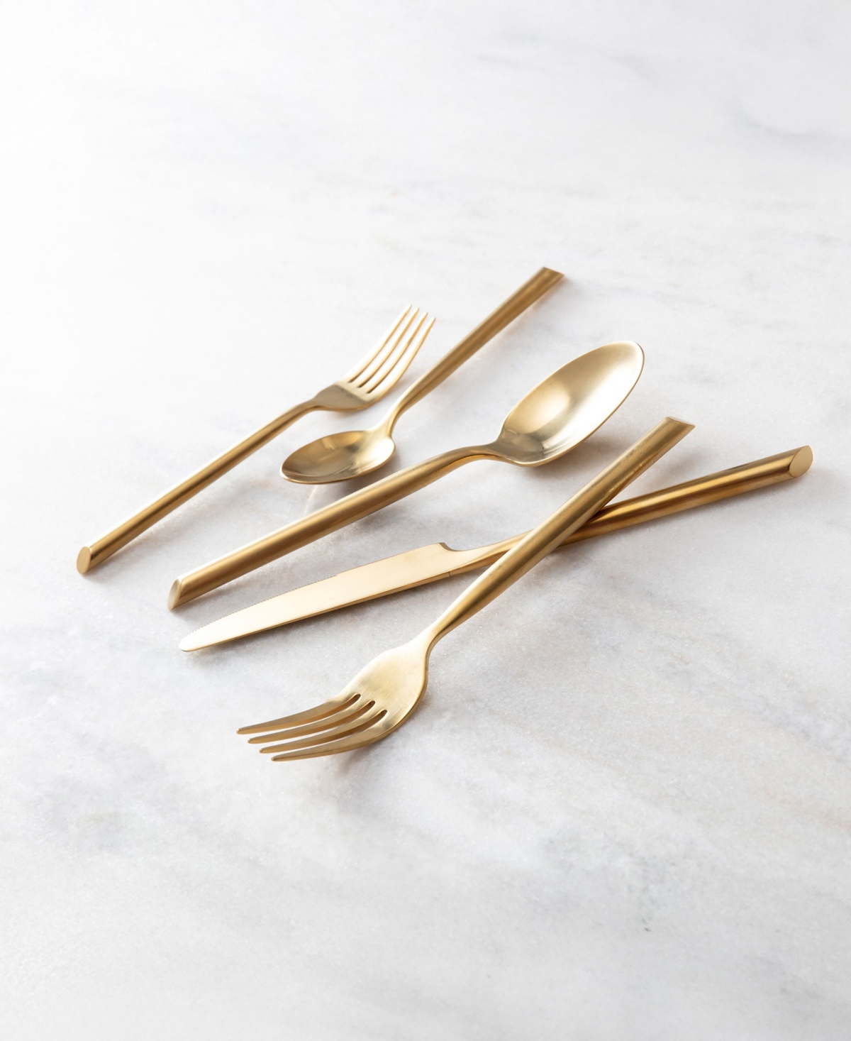 Fortessa Arezzo Brushed Gold 5pc Place Setting In Gold
