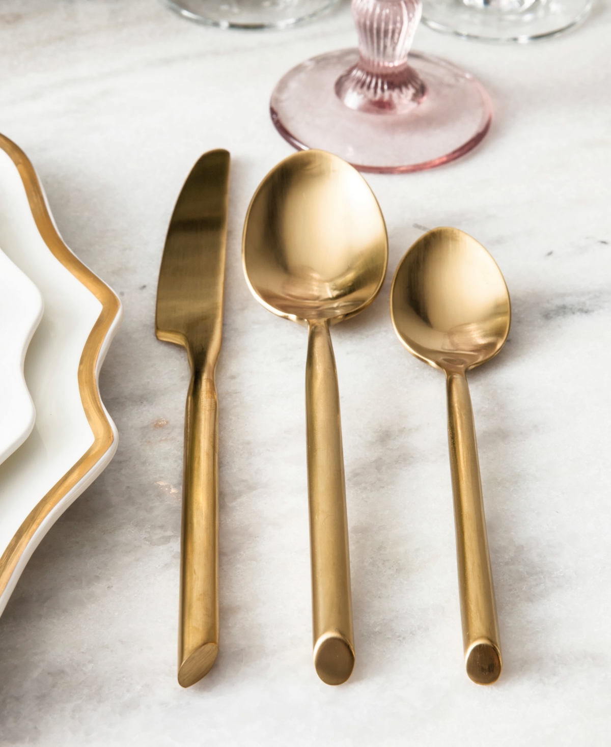 Fortessa Arezzo Brushed Gold 5pc Place Setting In Gold