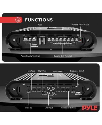 4-Channel Bridgeable MOSFET Car Amplifier, 2000 Watts