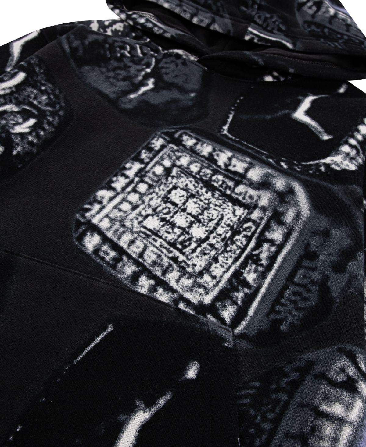 Jordan Mvp Big Kids' Fleece Printed Pullover Hoodie In Off Noir