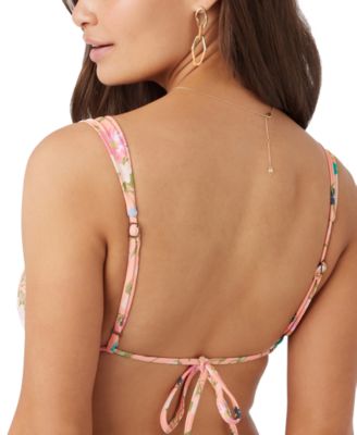 Juniors' Low Tide Menorca Striped Bikini Top