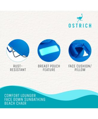 Ladies Comfort Lounger, Beach Camping Pool Tanning Chair, Ocean Blue