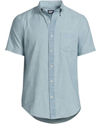 Big & Tall Short Sleeve Button Down Chambray Shirt