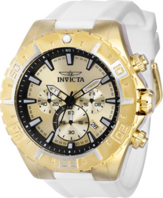 Men's 37636 Aviator Quartz Chronograph Gold Dial Watch