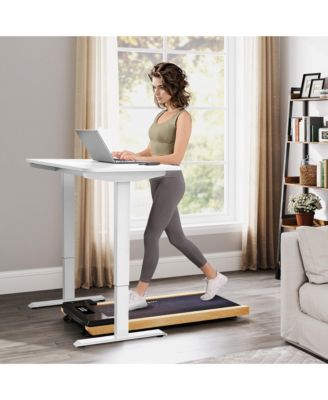 Wood Walking Pad Under Desk Treadmill with Remote Control, Wheels