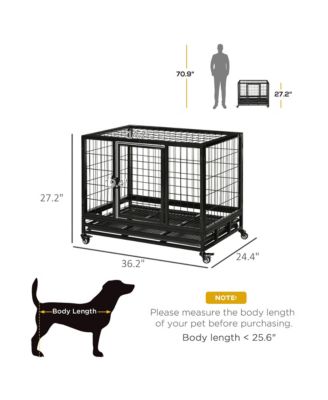 36" Heavy Duty Dog Crate, Indestructible Dog Cage Kennel,