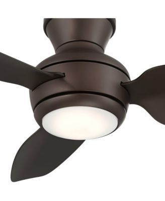 36" Whirl Modern Indoor Outdoor Ceiling Fan 3 Blade LED Light Remote Control Emperial Bronze Finish Bedroom Hugger