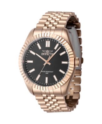 Men's 47492 Specialty Quartz 3 Hand Black Dial Watch