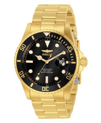 Men's 33271 Pro Diver Quartz 3 Hand Black Dial Watch