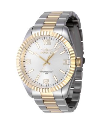 Men's 47454 Specialty Quartz 3 Hand Silver Dial Watch