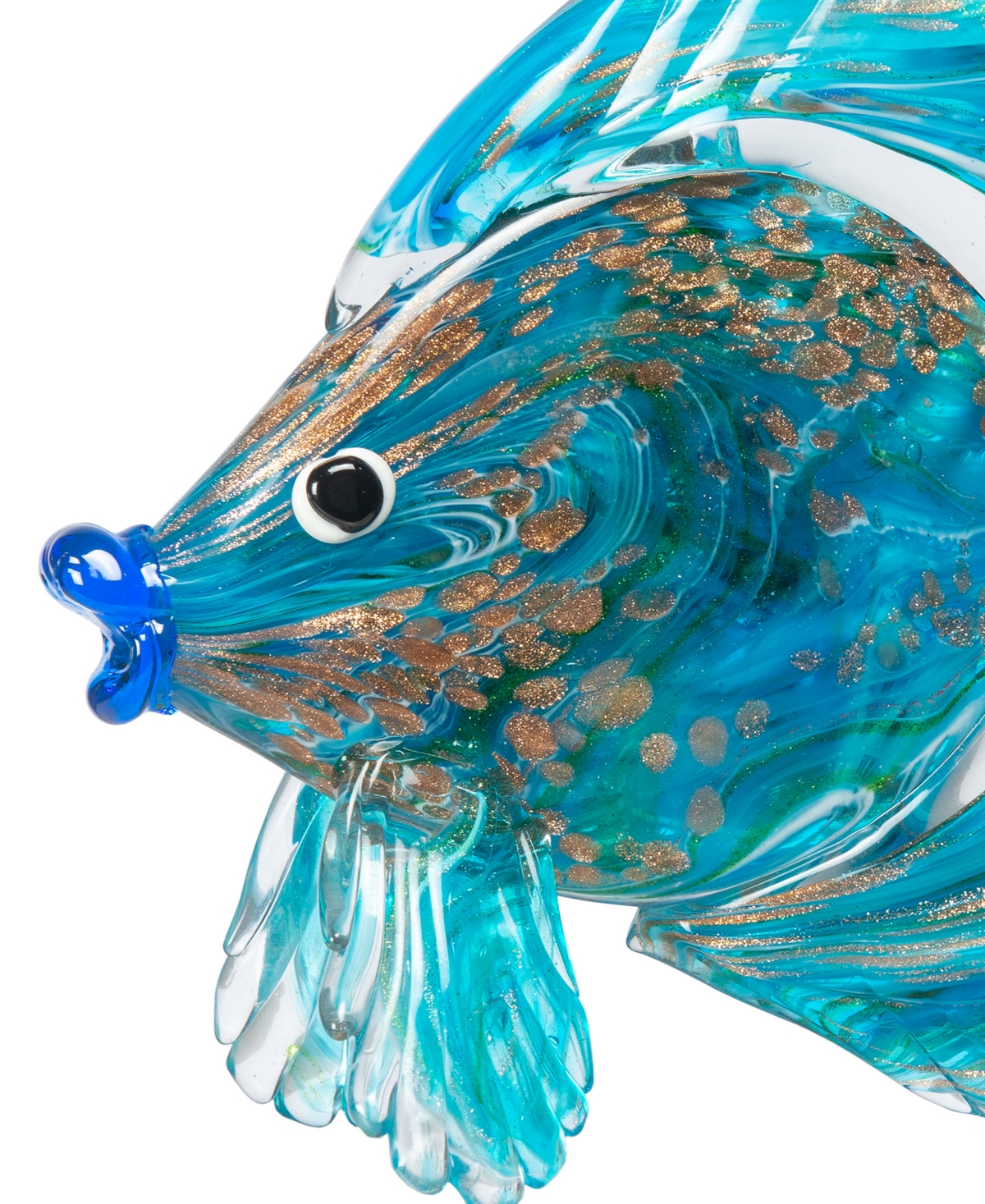 Shop Dale Tiffany 9.5" Railay Fish Art Glass Figurine In Blue