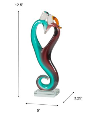 12.5" Unity Heart Art Glass Sculpture