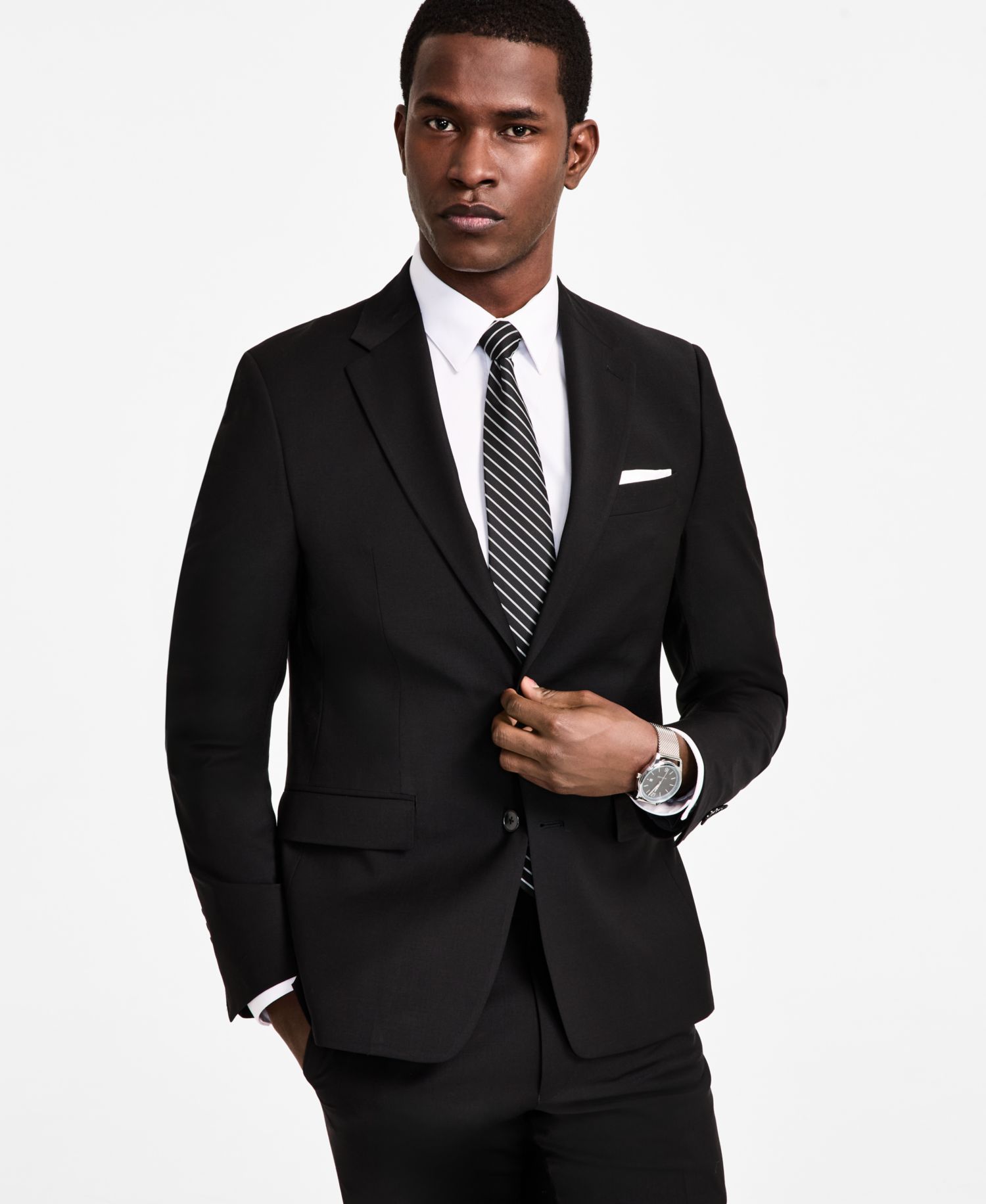 Men's Extra Slim Wool Blend Suit Pants
