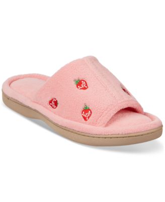 Isotoner Signature - Women's Embroidered Fruit Slide Slippers
