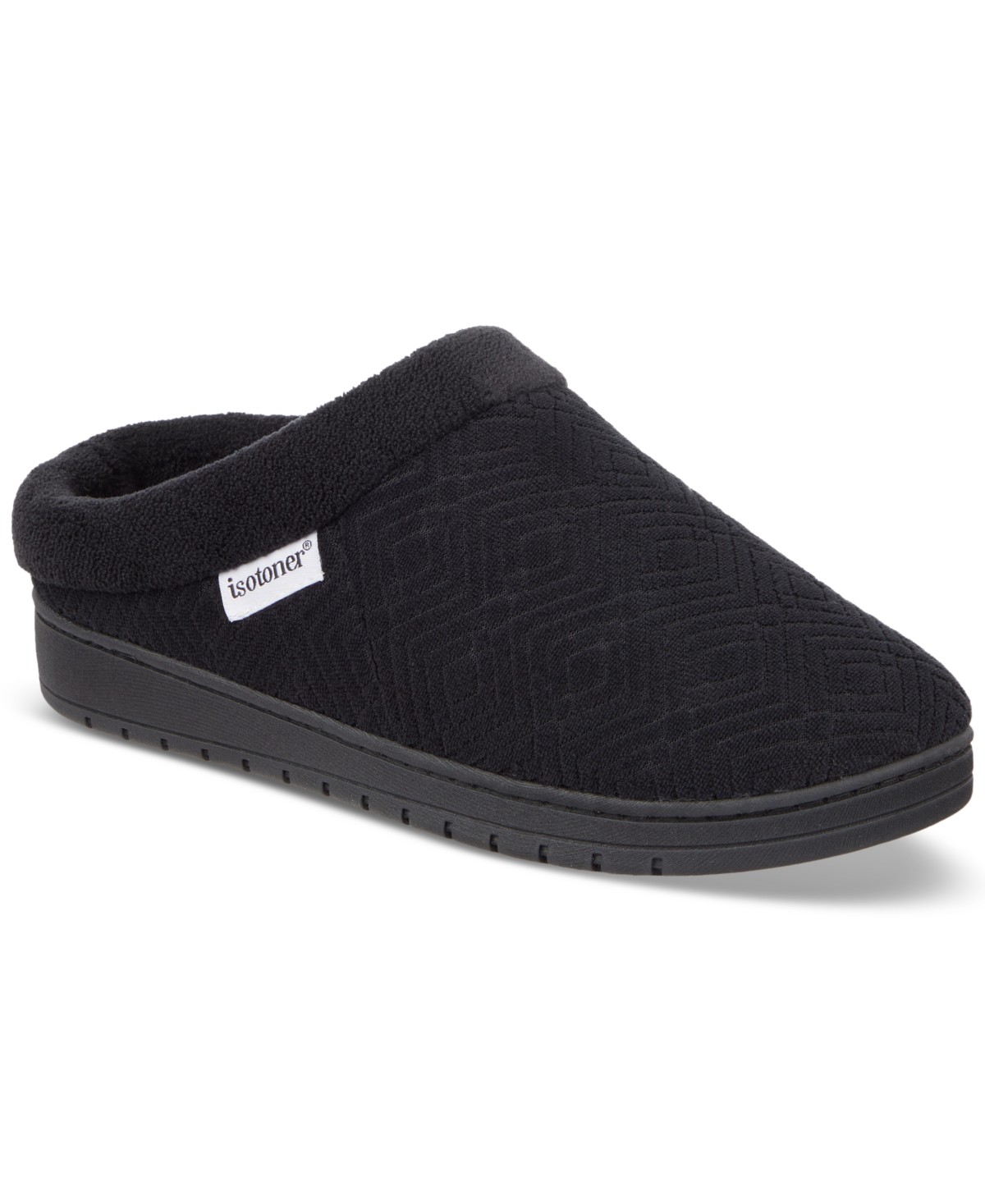 Женские Isotoner Signature Women's Gemma Diamond Microterry Clog Slippers — фото 1