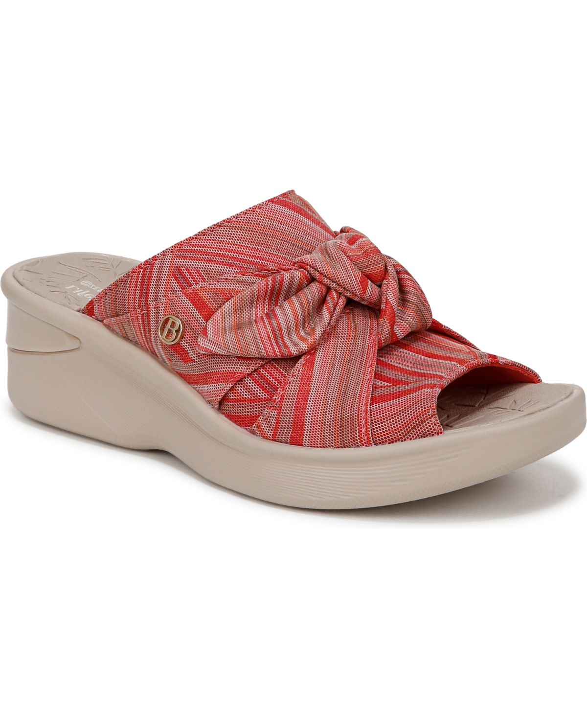 BZEES PREMIUM WOMEN'S SMILE WASHABLE SLIDE WEDGE SANDALS 