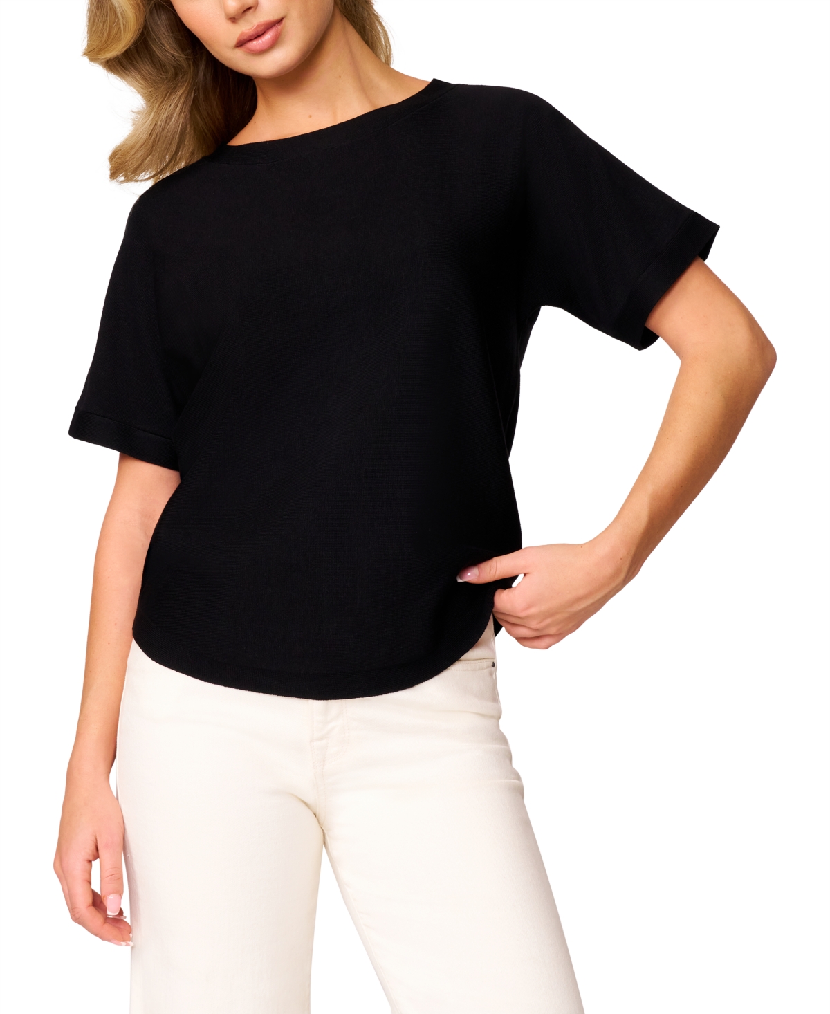 Women's Button-Back Dolman-Sleeve Sweater - Baroque Rose