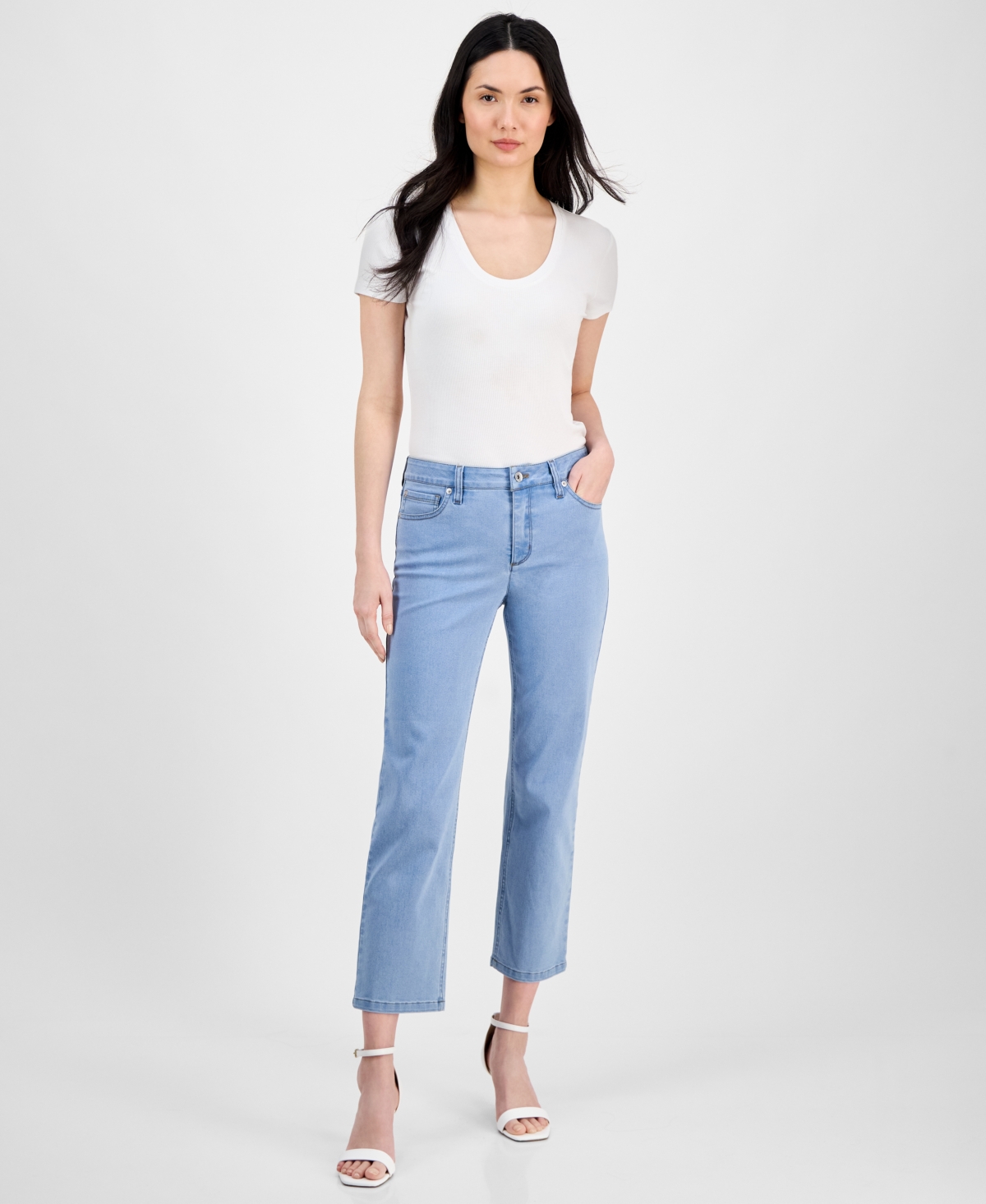 Women's Slim Straight-Leg Ankle Jeans - Huntington Wash