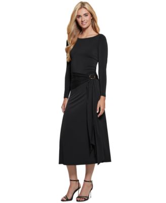 GUESS - Women's Alisa Gathered Jersey Midi Dress