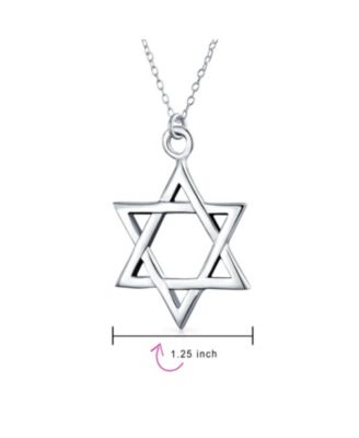 Classic Star of David Pendant Necklace in Sterling Silver