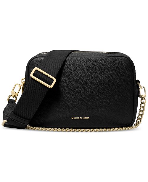 alfani MICHAEL Michael Kors Bryant Medium Leather Double Zip Chain Camera Crossbody Handbags Purses & Accessories