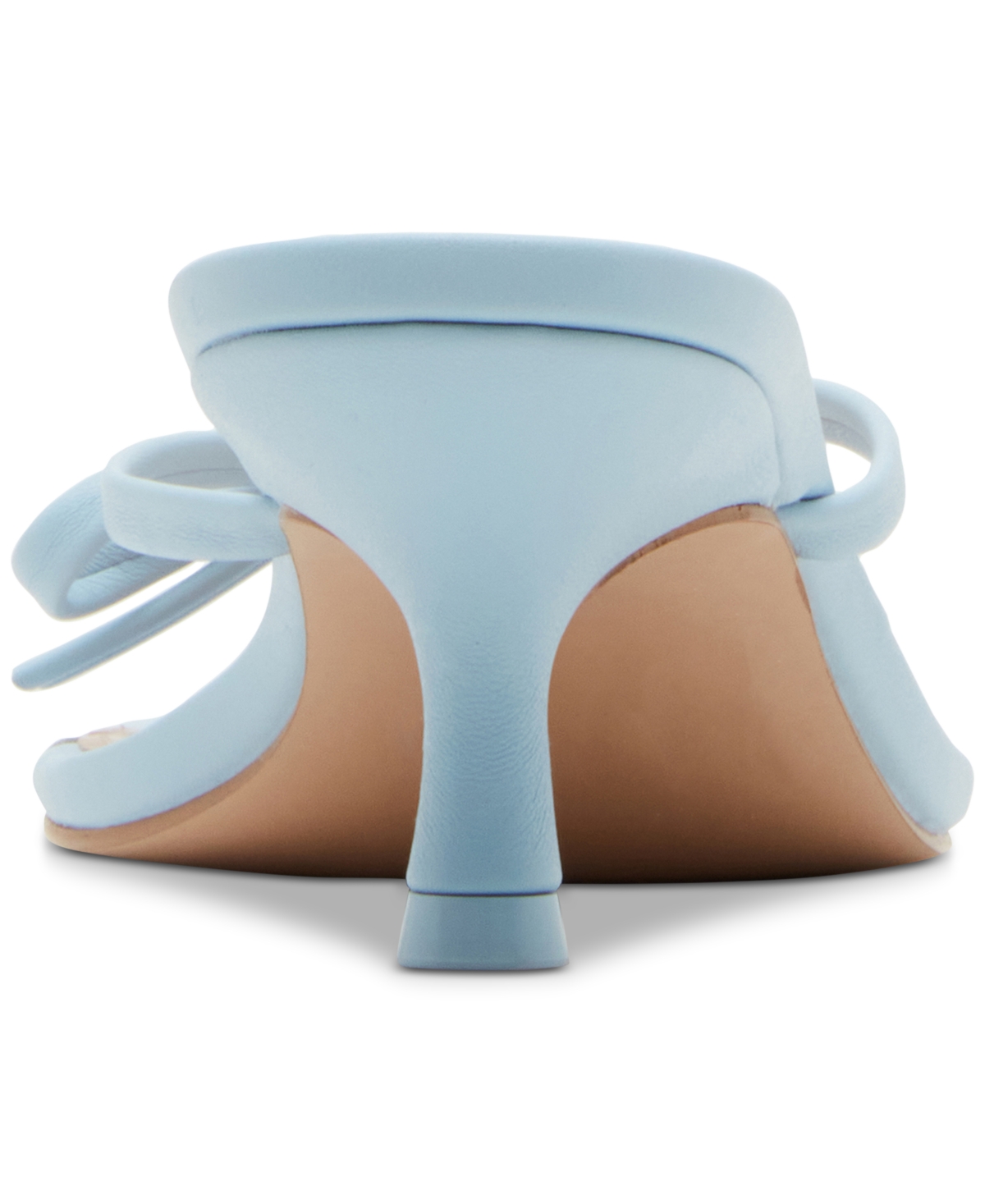 Shop Madden Girl Charlotte Kitten-heel Bow Dress Sandals In Ice Blue