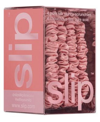 4-Pc. Pure Silk Back-to-Basics Skinny Scrunchies Set