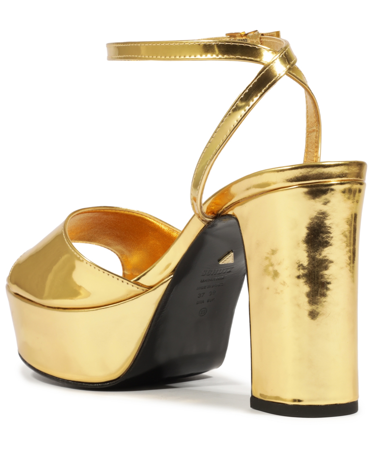 Schutz Women's Lenne Round Toe Platform Sandals In Gold