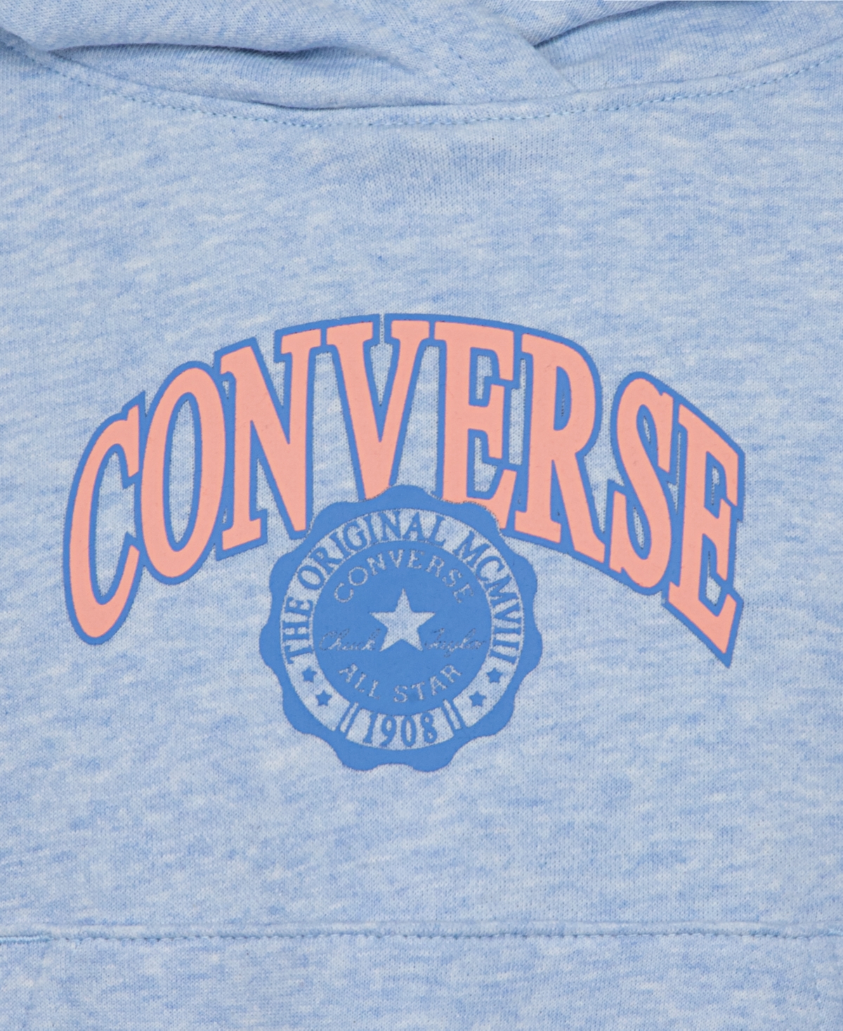 CONVERSE BIG GIRLS VARSITY PINTUCK HOODIE 