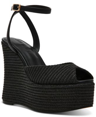 Steve Madden - Women's Wanona Raffia Wedge Sandals