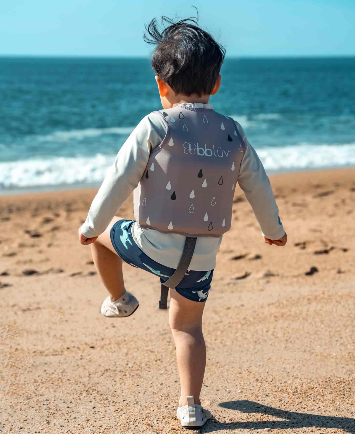 Bbluv Naj Swim Vest Medium Safety Strap Baby Gear In Sand