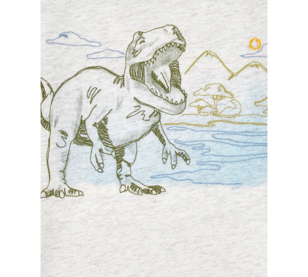 Carter's Toddler Boys Dinosaur Graphic Knit Short-sleeve T-shirt In Gray